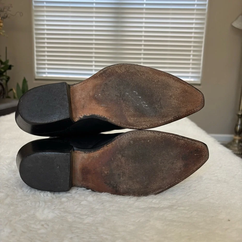 Code West Black Leather Women’s Western Cowboy Boots size 9.5